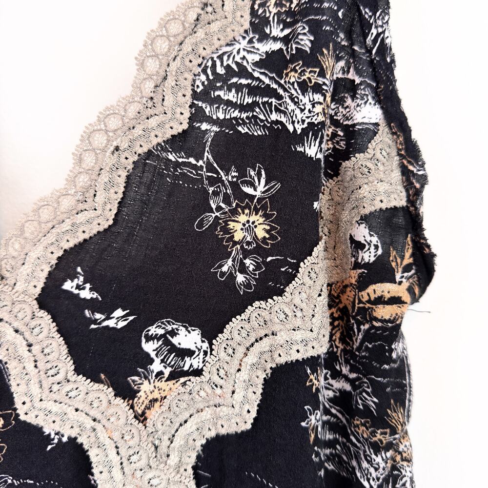Free People Women's Dress Size XS | Flowy skater dress black lace floral - Picture 3 of 7